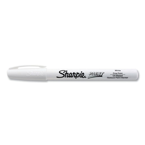 Sharpie Paint Marker, White, Fine, Bullet, 12/EA #35543