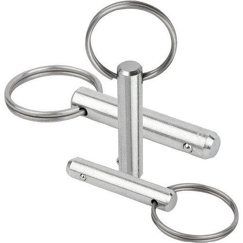 Kipp Locking Pin w/Key Ring, D1=6, L=40, Stainless Steel, (10/Pkg.), K0365.102306040