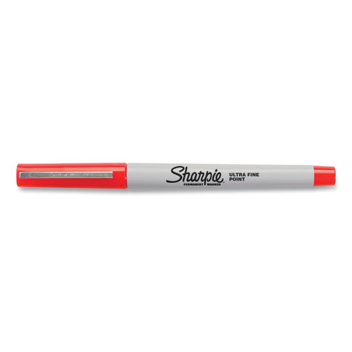 Sharpie Ultra Fine Tip Permanent Marker, Red, Narrow, 12/EA #37002