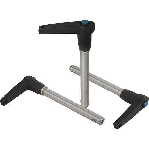 Kipp Ball Lock Pin w/L-Grip, D1=12, L=90, L1=10, L5=100, Stainless Steel, (Qty. 1), K0642.15712090 Kipp Ball Lock Pin w/L-Grip, D1=12, L=90, L1=10, L5=100, Stainless Steel, (Qty. 1), K0642.15712090