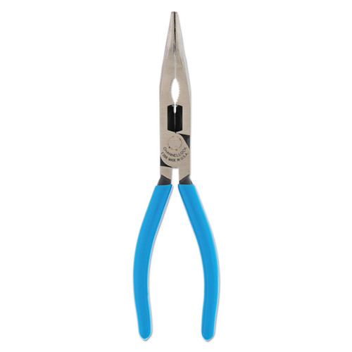 Channellock Long Nose Pliers Angled, Angled Needle Nose, High Carbon Steel, 9-5/8 in, 1/EA #E388-BULK