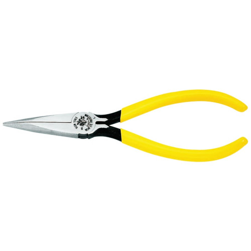 Klein Tools Standard Long-Nose Pliers, Steel, 6-5/8 in, 1/EA #D301-6