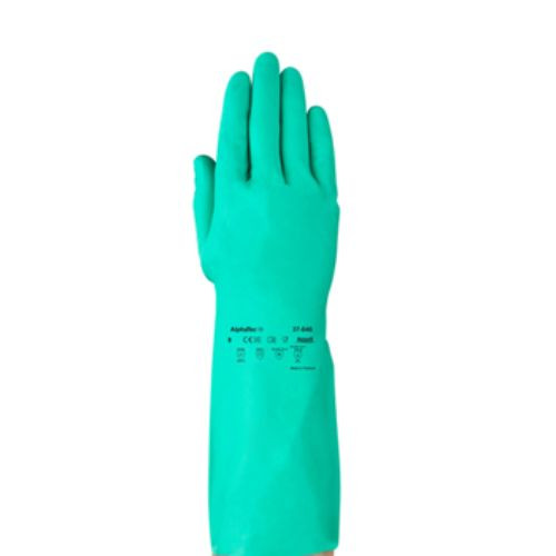 Ansell AlphaTec 37-646 Chemical Resistant Nitrile Gloves, Size 11, Green, 11 Mil, 144/PR #37-646-11