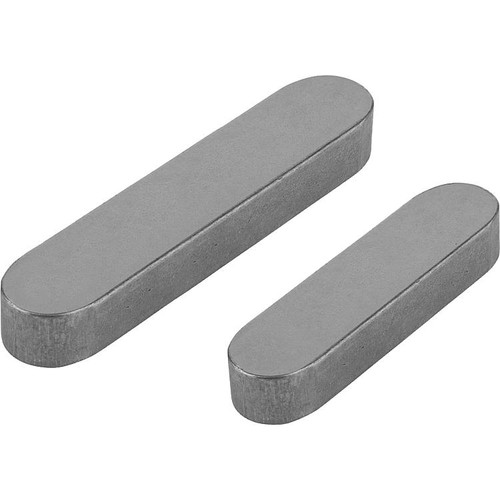 Kipp Parallel Key DIN 6885, Style A, B=4, L=20, H=4, Stainless Steel, (10/Pkg.), K0696.104X20