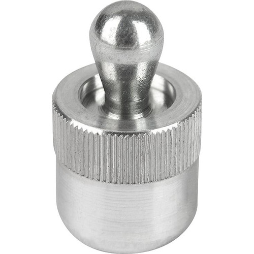 Kipp Lateral Spring Plungers, Spring Force, w/o Seal, D=6, F=20, Aluminum (10/Pkg.), K0368.21036