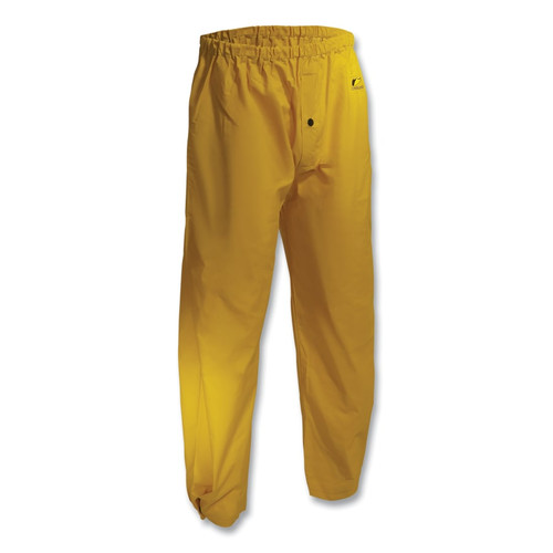 OnGuard Sitex Elastic Waist Rain Trousers, 0.35 mm Thick, PVC/Polyester, Yellow, 2X-Large, 1/EA #7655400.2X