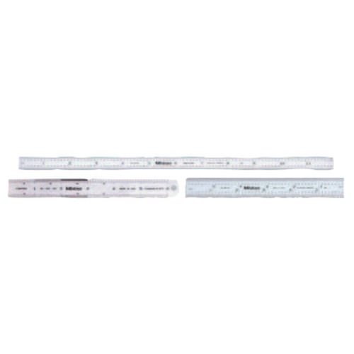 Mitutoyo Series 182 Steel Rulers, 6 in, Wide, Stainless Steel, Inch/Metric, Rigid, 1/EA #182-105