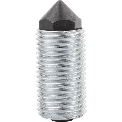 Kipp Push-Pull Spring Plungers, Spring Force, w/Rotation Lock, D=M20X1.5, L=34, Style K, Steel, (Qty. 1), K0977.3120