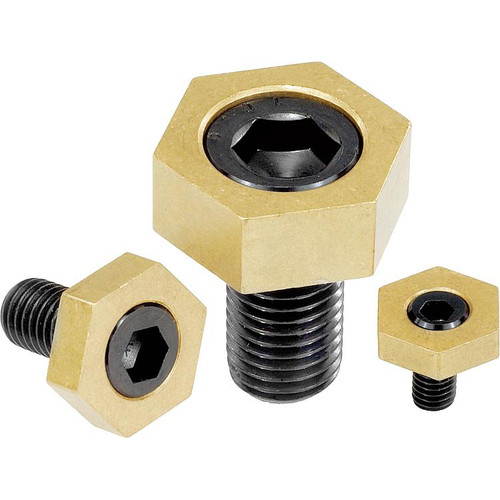 Kipp Cam Screw Hexagon, Brass, D=M16X30, Carbon Steel, Black Oxidized Finish, (Qty. 1), K0026.16