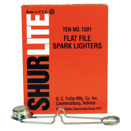 GC Fuller Shurlite Spark Lighter, Flat Lighter with Round Cup Design, 10/EA #1501