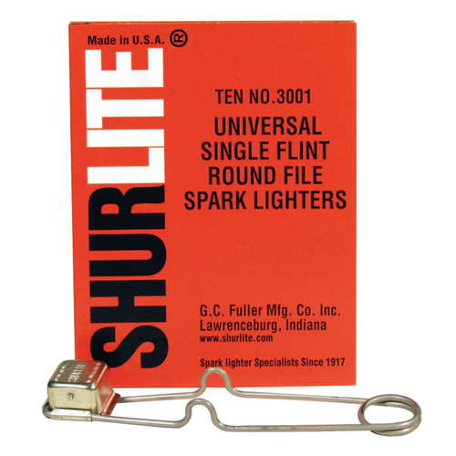 GC Fuller Shurlite Spark Lighter, Universal Single-Flint Round Lighter, 10/EA #3001