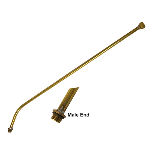Chapin Brass Male Extension Wand, Curved, 24 in, Male Nozzle Threads, for 1449, 1941, 1949, 1999 Models, 1/EA #6-7703
