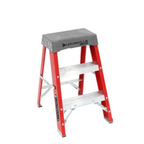 Louisville Ladder FS1500 Series Fiberglass Step Stool, 2 ft x 17 in W, 300 lb Capacity, 1/EA #FS1502