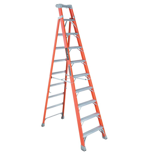 Louisville Ladder FS1500 Series Fiberglass Stepladder, 10 ft x 28-1/2 in W, 300 lb Capacity, 1/EA #FS1510