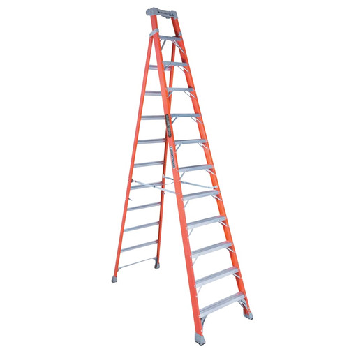 Louisville Ladder FS1500 Series Fiberglass Stepladder, 12 ft x 31-3/8 in W, 300 lb Capacity, 1/EA #FS1512