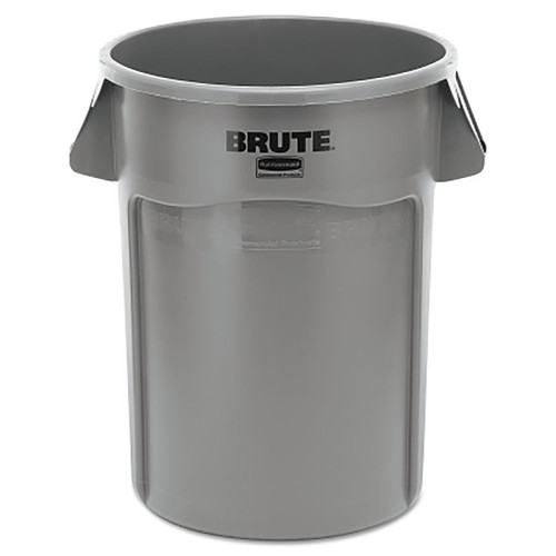 Rubbermaid BRUTE Round Containers without Lid, 44 gal, Heavy-Duty Plastic, Utility Waste, Gray, 1/EA #FG264360GRAY Rubbermaid BRUTE Round Containers without Lid, 44 gal, Heavy-Duty Plastic, Utility Waste, Gray, 1/EA #FG264360GRAY