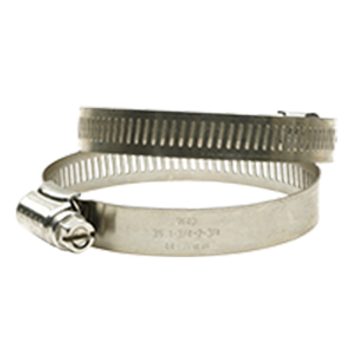 #40 (2"-3") (51mm-76mm) Worm Gear Hose Clamps, SAE J1508 Type F - 1/2" Wide Band, 316 Stainless Steel Band/Screw (75/Pkg.)
