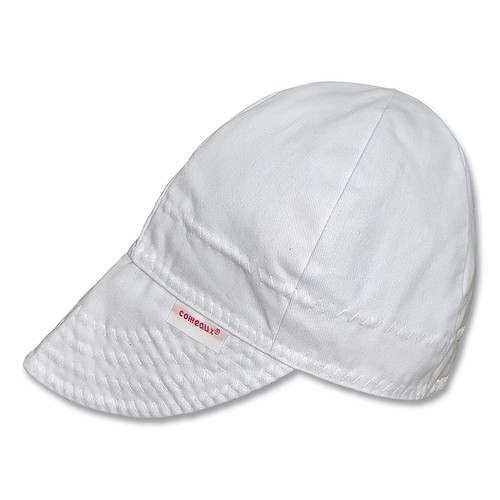 Comeaux Caps Single Sided Cap, 7, White, 1/EA #1000-W-7