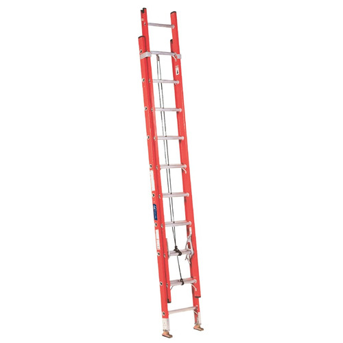 Louisville Ladder FE3200 Series Fiberglass Channel Extension Ladder, 24 ft, Class IA, 300 lb, 1/EA #FE3224