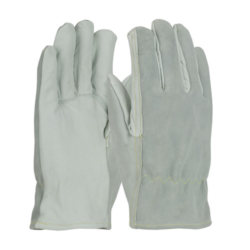PIP Top Grain Goatskin / Split Cowhide Leather Drive Glove with DuPont Kevlar Liner - Straight Thumb, Medium, 12 Pairs #09-K3720/M