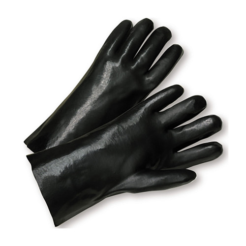 PIP PVC Dipped Glove with Interlock Liner and Semi-Rough Finish - 14" Length, Large, 12 Pairs #1047R