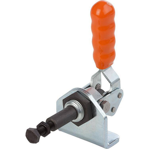 Kipp Push-Pull Clamp, w/Mounting Bracket, Standard, F2=1,000, Stainless Steel, Orange Plastic (Qty. 1), K0085.0100N