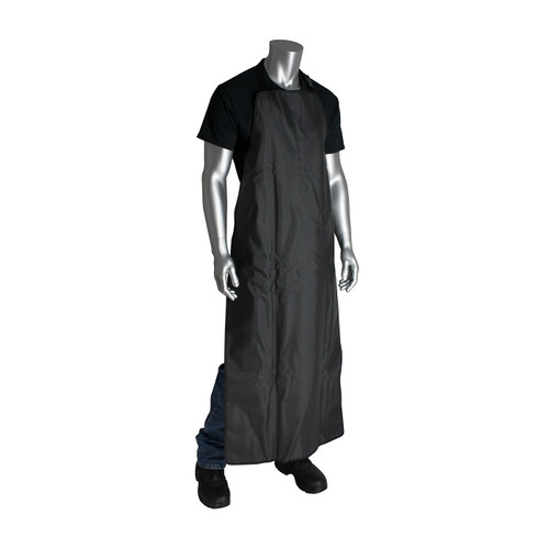 Temp-Gard Extreme Temperature Apron, 54", Quick Release Buckle at Neck and Waist, Black, Size 24" x 54", 1 EA #202-2054