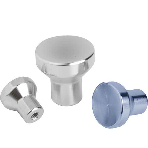 Kipp Mushroom Knob, Size 3, D=M08, D1=33, Steel, Trivalent Blue Passivated (Qty. 1), K0250.0308 Kipp Mushroom Knob, Size 3, D=M08, D1=33, Steel, Trivalent Blue Passivated (Qty. 1), K0250.0308