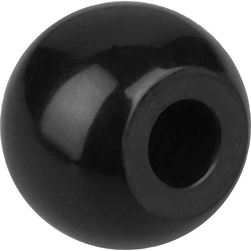 Kipp Ball Knob Extended, Conical, Style M, D=4 mm, D1=16 mm, Black Thermoset (10/Pkg.), K0159.31604