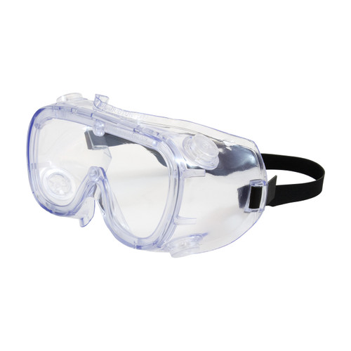 551 Softsides Indirect Vent Goggle with Clear Blue Body, Clear Lens and Anti-Scratch Coating, Clear, One Size, 12 Pairs #248-5190-300B