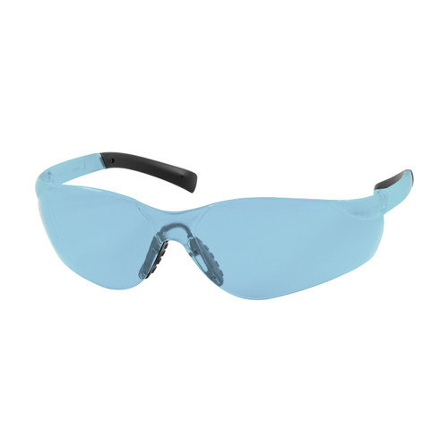 Zenon Z14SN Rimless Safety Glasses with Light Blue Temple, Light Blue Lens and Anti-Scratch Coating, Light Blue, One Size, 12 Pairs #250-08-5503
