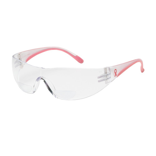 Lady Eva Rimless Safety Readers with Clear / Pink Temple, Clear Lens and Anti-Scratch Coating, +2.50 Diopter, Pink, One Size, 6 Pairs #250-12-0250