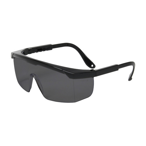 Hi-Voltage ARC Semi-Rimless Safety Glasses with Black Frame, Gray Lens and Anti-Scratch Coating, Black, One Size, 12 Pairs #250-24-0001