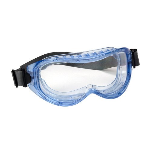 Contempo Indirect Vent Goggle with Light Blue Body, Clear Lens and Anti-Scratch / Anti-Fog Coating, Neoprene Strap, Light Blue, One Size, 10 Pairs #251-5300-400-RHB