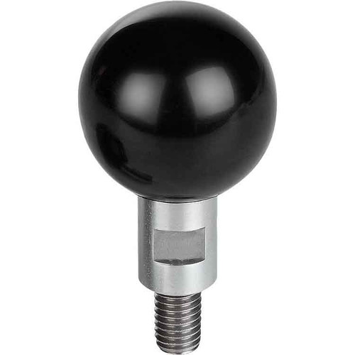 Kipp Ball Grip, Revolving, w/External Thread, D1=40, D=M10X14, Steel, Thermoset, (Qty. 1), K0726.101