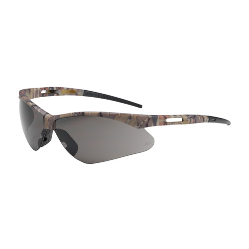 Anser Semi-Rimless Safety Glasses with Camouflage Frame, Gray Lens and Anti-Scratch Coating, Camouflage, One Size, 12 Pairs #250-AN-10123