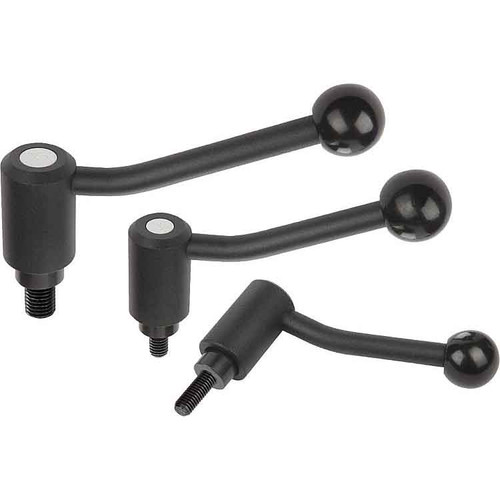 Kipp Tension Lever w/Safety Function, External Thread, Size 3, M12X50, A=128.5, 20°, Steel, Plastic, (Qty. 1), K0112.1312X50 Kipp Tension Lever w/Safety Function, External Thread, Size 3, M12X50, A=128.5, 20°, Steel, Plastic, (Qty. 1), K0112.1312X50