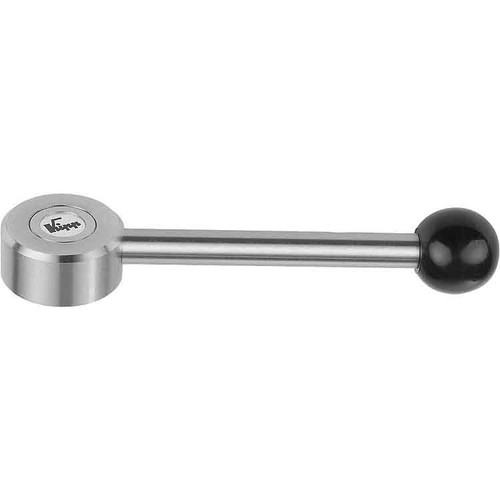 Kipp Tension Lever Flat, Internal Thread, Size 1, M08, A=102, 0°, Stainless Steel, (Qty. 1), K0129.1081