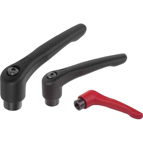 Kipp Adjustable Handles, Size 5, M16, Internal Thread, Steel, Powder Coat, Black, (Qty. 1), K0752.5161 Kipp Adjustable Handles, Size 5, M16, Internal Thread, Steel, Powder Coat, Black, (Qty. 1), K0752.5161