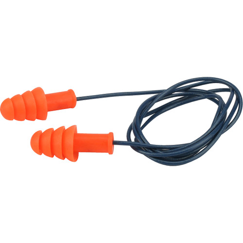 PIP Metal Detectable Reusable TPR Corded Ear Plugs, NRR 27, Orange/Blue, One Size, 1 BX #267-HPR400D