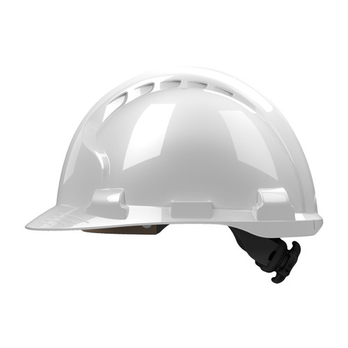 MK8 Evolution Type II Hard Hat with HDPE Shell, EPS Impact Liner, Polyester Suspension and Wheel Ratchet Adjustment, White, One Size, 1 EA #280-AHS150-10 MK8 Evolution Type II Hard Hat with HDPE Shell, EPS Impact Liner, Polyester Suspension and Wheel Ratchet Adjustment, White, One Size, 1 EA #280-AHS150-10