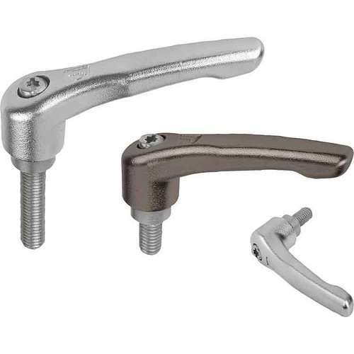 Kipp Adjustable Handles, Size 5, M16X60, External Thread, Stainless Steel, Electropolished, (Qty. 1), K0124.516X60