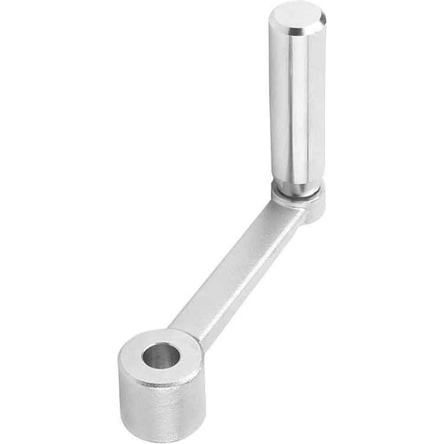 Kipp Crank Handle, Similar to DIN 469, Stainless Steel, Revolving Grip, Reamed Hole, Style D, D2=14, A=125, H=118, (Qty. 1), K0999.3314