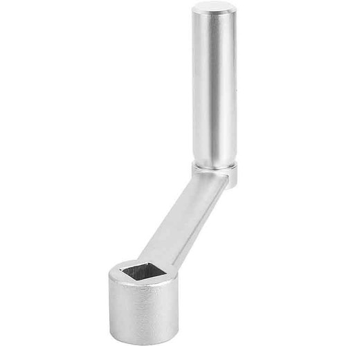 Kipp Crank Handle, Similar to DIN 469, Stainless Steel, Revolving Grip, Square Socket, Style D, SW=10, A=80, H=82, (Qty. 1), K0999.4110