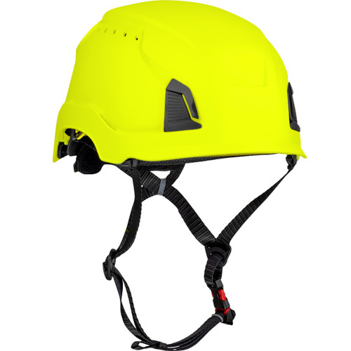 Traverse Industrial Climbing Helmet with Mips Technology, ABS Shell, EPS Foam Impact Liner, HDPE Suspension, Wheel Ratchet Adjustment and 4-Point Chin Strap, Vented, Hi-Vis Yellow, One Size, 1 EA #280-HP1491RVM-44
