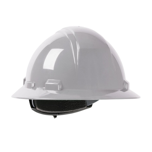 Kilimanjaro Full Brim Hard Hat with HDPE Shell, 4-Point Textile Suspension and Wheel Ratchet Adjustment, Gray, One Size, 1 EA #280-HP641R-09
