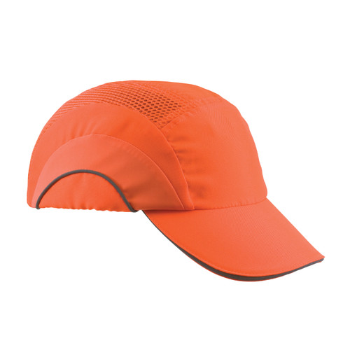 HardCap A1+ Baseball Style Bump Cap with HDPE Protective Liner and Adjustable Back, Hi-Vis Orange, One Size, 1 EA #282-ABR170-OR