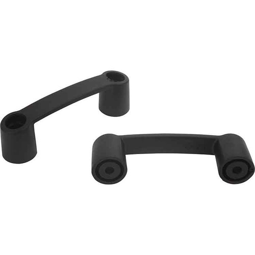 Kipp Pull Handle, Thru Hole, Style B, L=145 mm, A=117 mm, D=8.5 mm, Thermoplastic, Black, (10/Pkg), K0189.211708