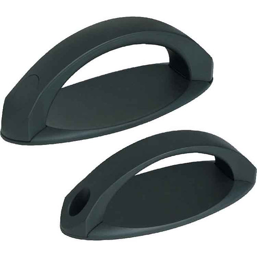 Kipp Arch Pull Handle, w/Baseplate, w/Cover Cap, Style A, L=152 mm, A=120 mm, D=7 mm, Glass-Bead Reinforced Thermoplastic, Black, (Qty. 1), K0193.112006