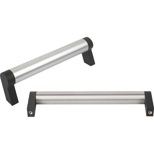 Kipp Tubular Handle, Oblique, A=200 mm, L=215mm, H=60 mm, Aluminum Matt-Gloss and Anodized, (1/Pkg), K0212.2200061